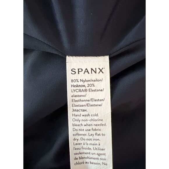 Spanx 50125R Women Sz XSmall Sunkissed Navy Classic High Rise Swim Brief Bottom - Picture 6 of 8